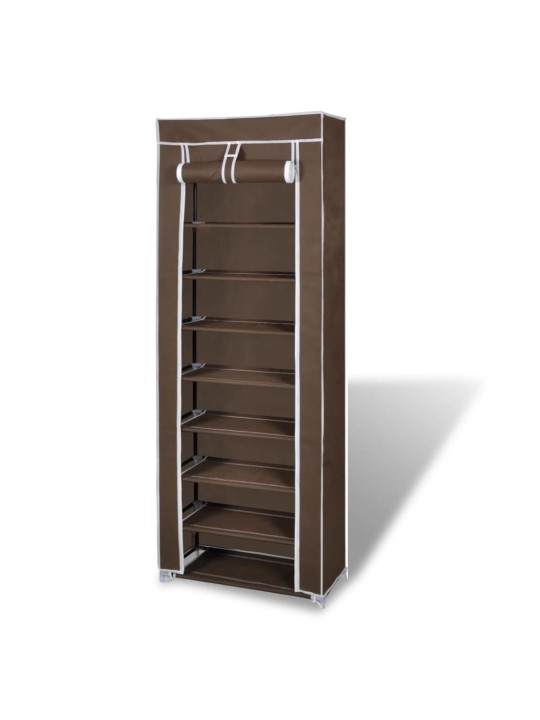 Auduma apavu plaukts 57 x 29 x 162 cm brūns