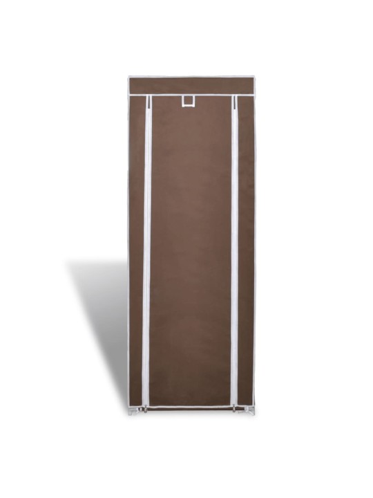 Auduma apavu plaukts 57 x 29 x 162 cm brūns