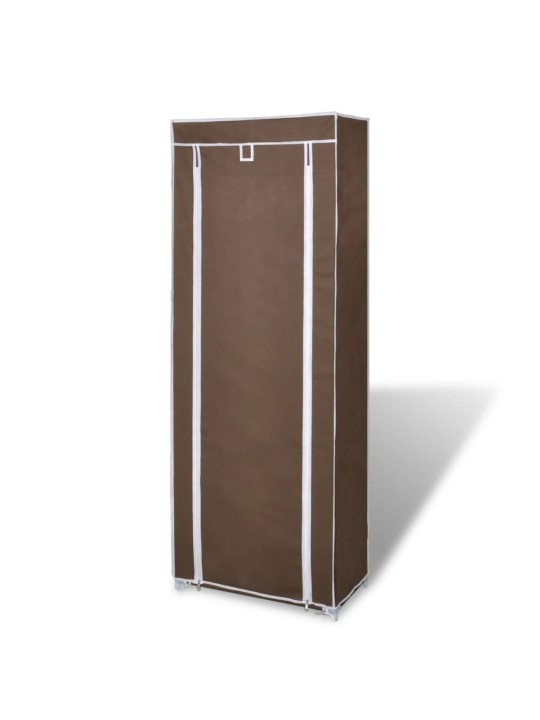 Auduma apavu plaukts 57 x 29 x 162 cm brūns