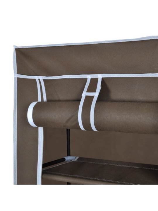 Auduma apavu plaukts 57 x 29 x 162 cm brūns