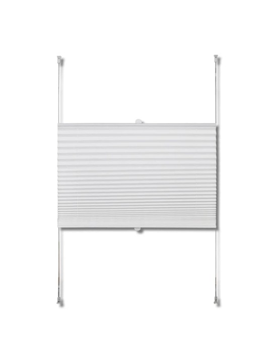 Plisē žalūzijas 60 x 100 cm baltas gofrētas