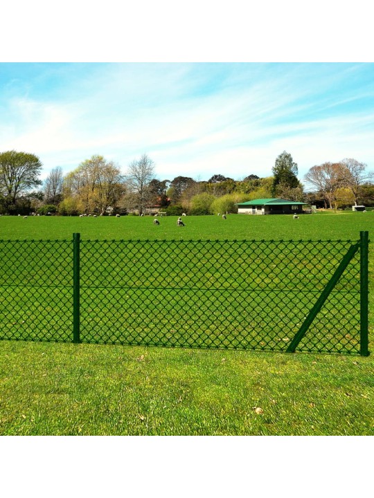 Stiepļu žogs ar stabiem, mietiņiem, tērauds, 1,25x25 m