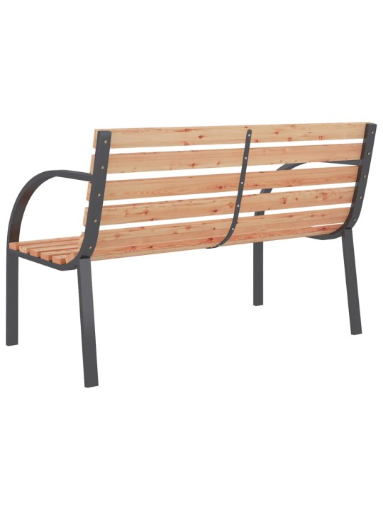 Dārza sols, 120 cm, koks un dzelzs