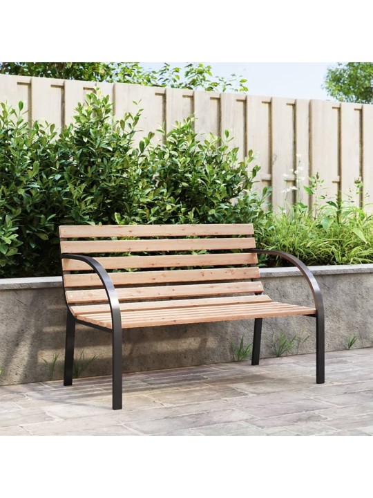Dārza sols, 120 cm, koks un dzelzs