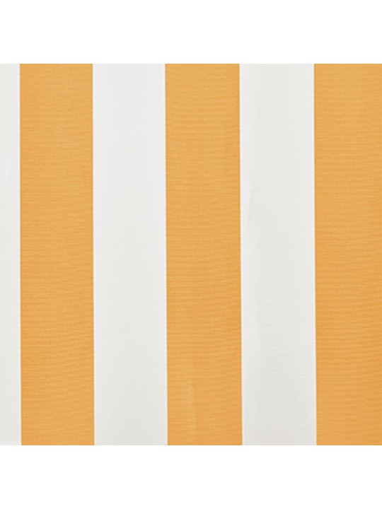 Markīzes jumts, saulespuķu dzeltens, balts, 6x3 m, (bez rāmja)