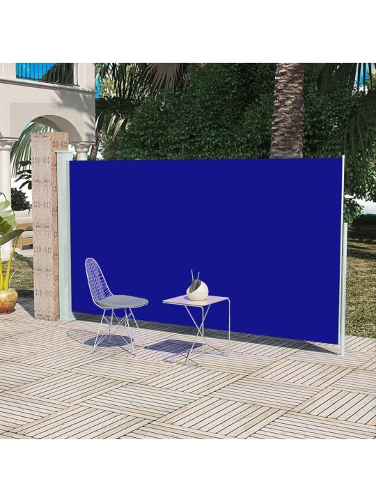 Izvelkama terases sānu markīze, 160x300 cm, zila