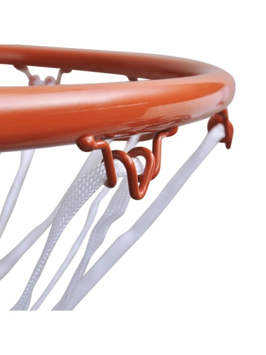 Basketbola grozs ar tīklu, oranžs, 45 cm