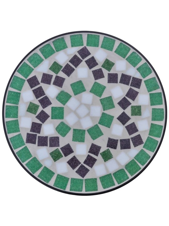 Mosaic galdiņš, augu galdiņš, zaļš un balts