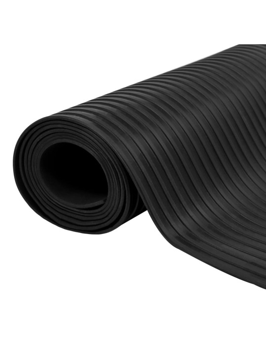 Grīdas paklājiņš, gumija, neslīdošs, 5x1 m, rievots raksts