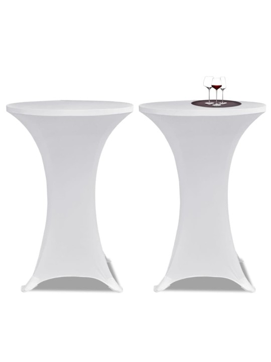 Elastīgs galdauts stāvgaldiem 80 cm 2 gab. balts