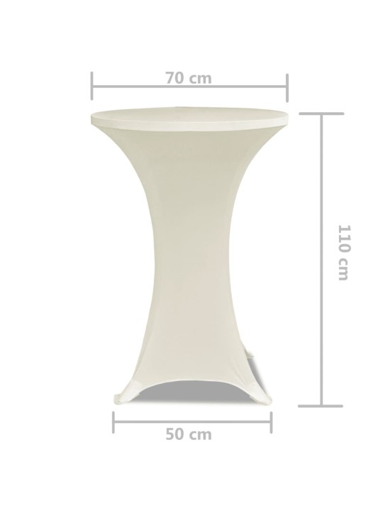 Elastīgs galdauts stāvgaldiem 70 cm 2 gab. bēšs