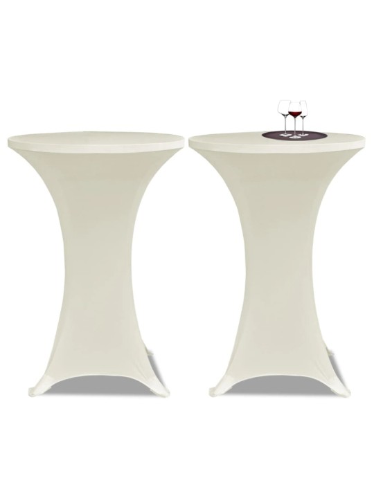 Elastīgs galdauts stāvgaldiem 70 cm 2 gab. bēšs