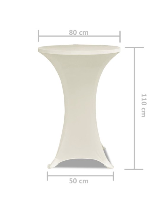 Elastīgs galdauts stāvgaldiem 80 cm 2 gab. bēšs