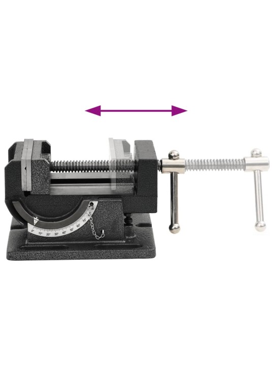 Ar roku darbināmas skrūvspīles, paceļamas, 110 mm