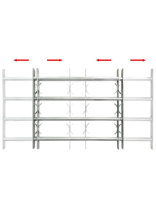 Regulējama logu drošības reste ar 4 stieņiem, 700 - 1050 mm
