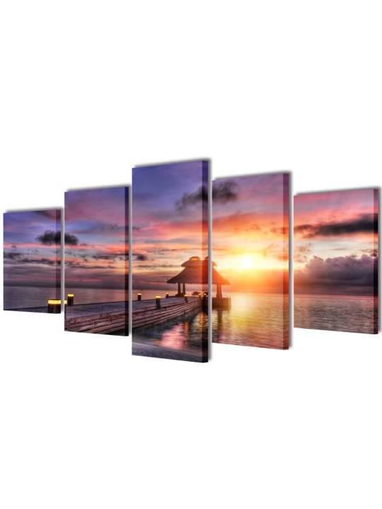 Modulārā foto glezna pludmale 100 x 50 cm