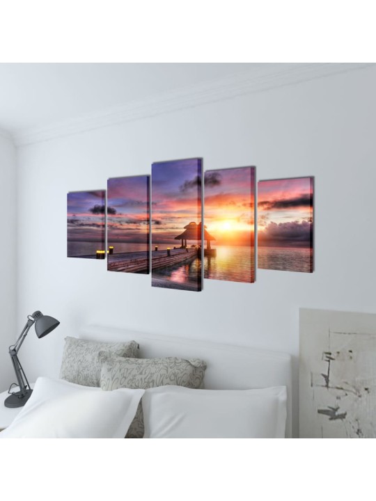 Modulārā foto glezna pludmale 100 x 50 cm