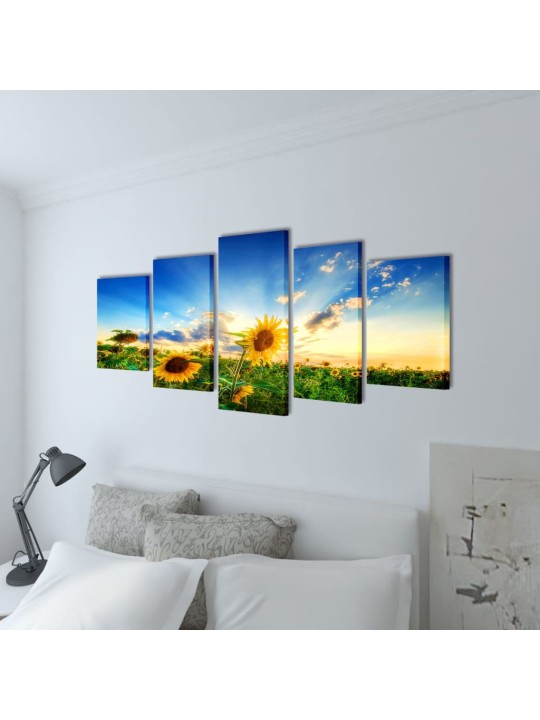 Modulārā foto glezna saulespuķe 200 x 100 cm