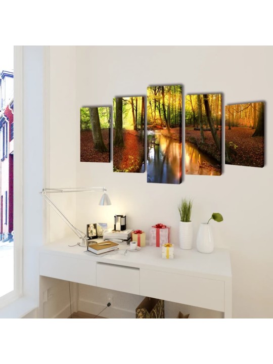 Modulārā foto glezna mežs 100 x 50 cm