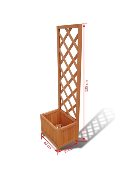 Puķu kaste ar režģi 40 x 30 x 135 cm (gar x pl x aug)
