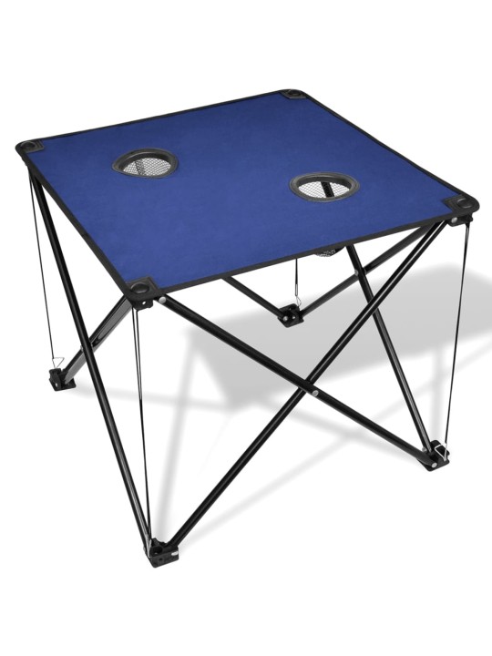 Saliekams kempinga galds zils 48 x 48 x 45 cm