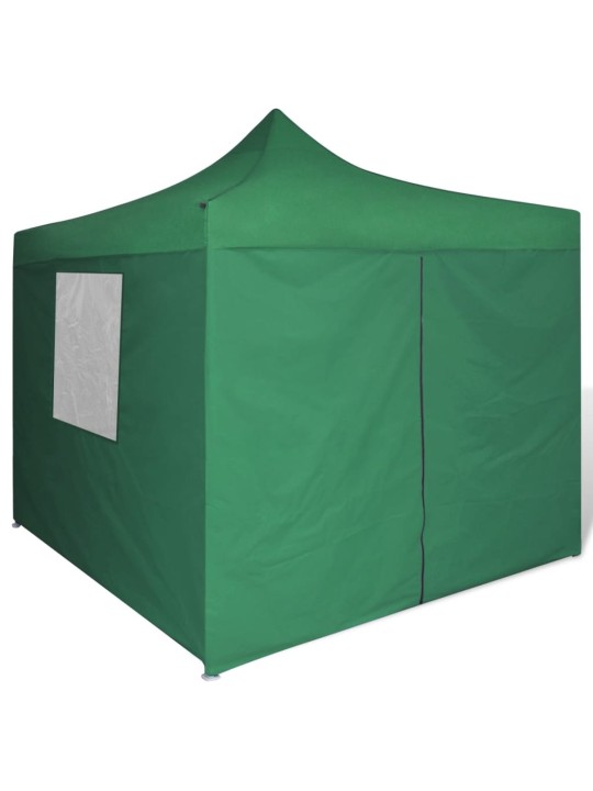 Saliekama telts, 3x3 m, 4 sienas, zaļa
