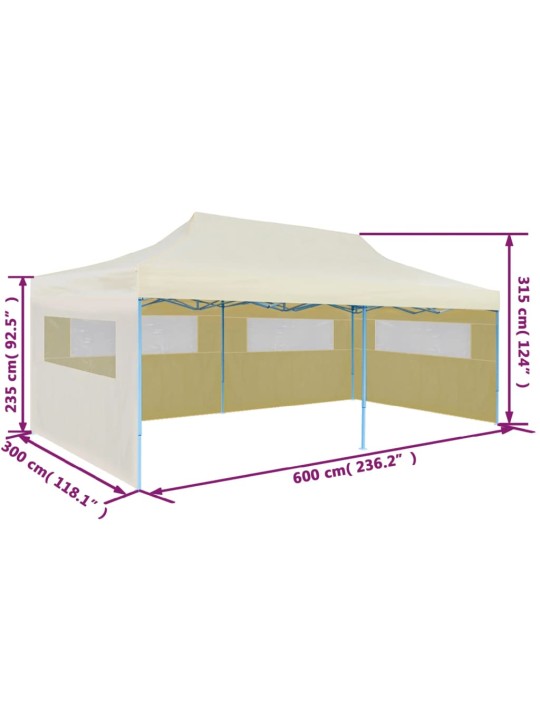 Saliekama svinību nojume, 3x6 m, krēmkrāsā