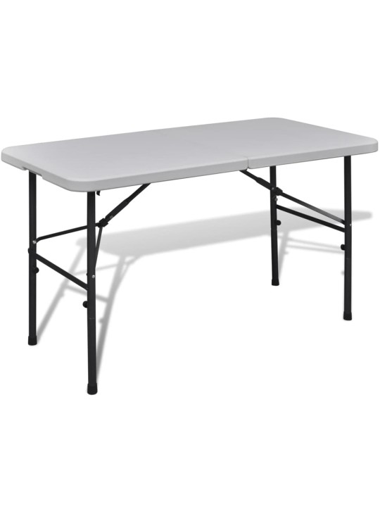 Saliekams dārza galds, 122 cm, balts, hdpe