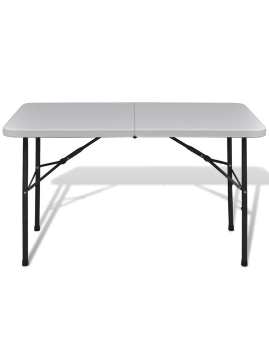 Saliekams dārza galds, 122 cm, balts, hdpe