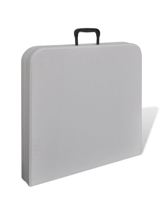 Saliekams dārza galds, 122 cm, balts, hdpe