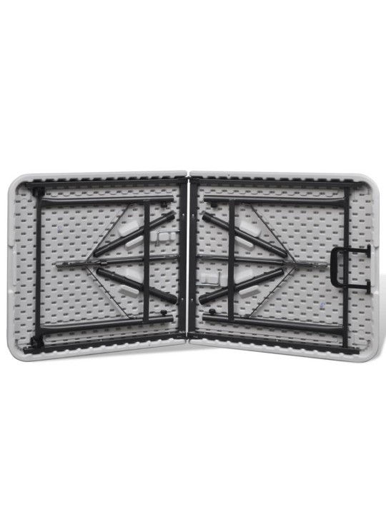 Saliekams dārza galds, 122 cm, balts, hdpe