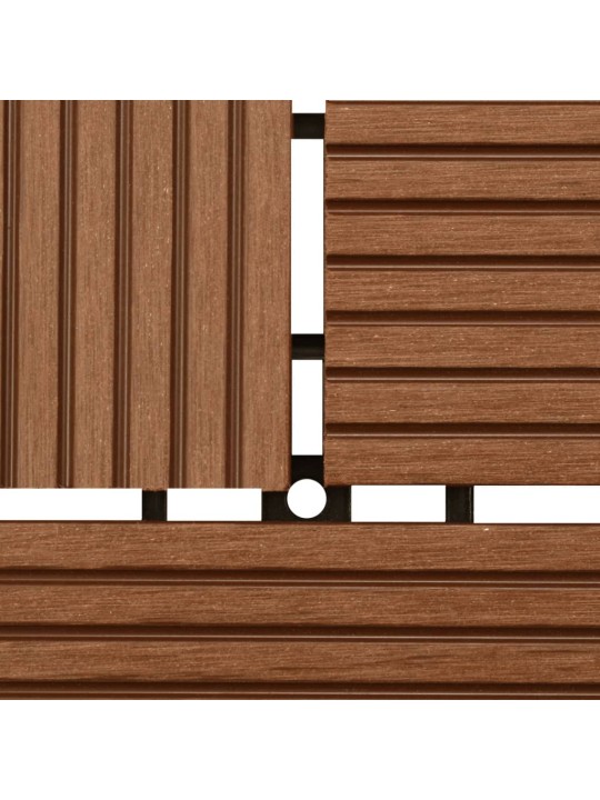 Wpc flīzes terasēm 30x30cm 11 gab -1m² brūnas