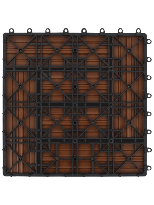 Wpc flīzes terasēm 30x30cm 11 gab -1m² brūnas
