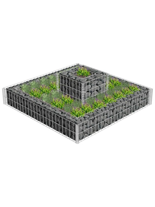 Gabions, cinkots tērauds, 120x120x20 cm