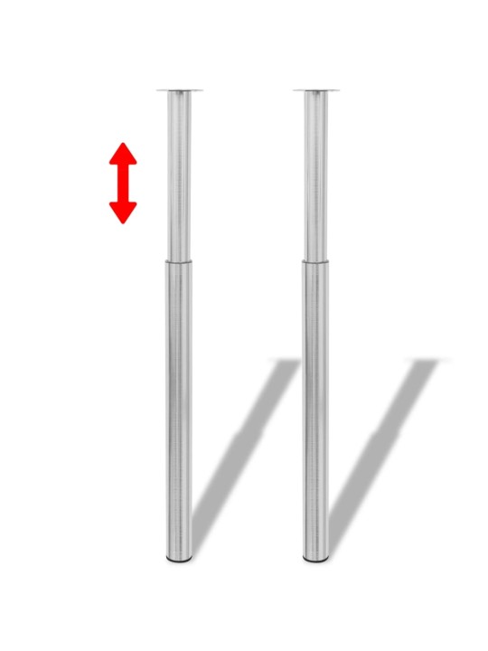 2 saliekamas galda kājas ar matētu niķeli, 710 mm-1100 mm