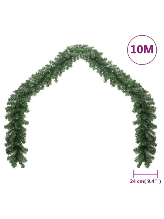 Ziemassvētku vītne ar led lampiņām, 10 m