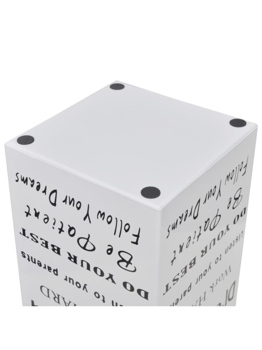 Lietussargu statīvs / turētājs, 48.5 cm, kvadrāta forma, balts