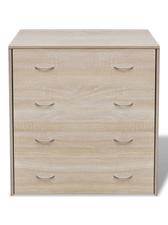 Kumode ar 4 atvilktnēm, 60x30,5x71 cm, ozolkoka krāsa