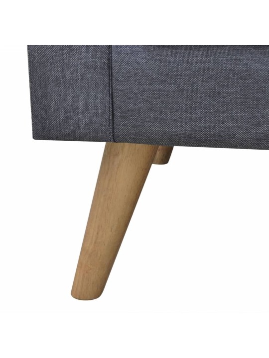 Dīvānu komplekts, 2 dīvāni, tumši pelēks audums
