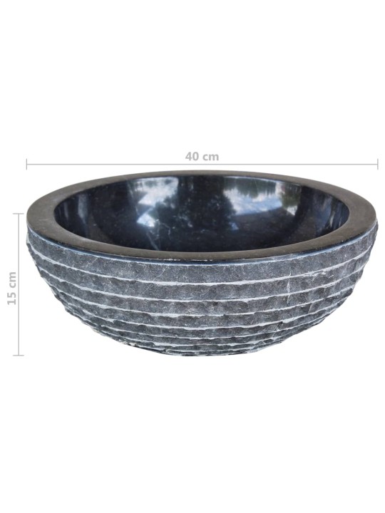 Izlietne, 40 cm, melns marmors
