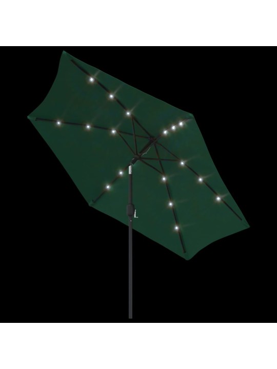 Led konsoles lietussargs, 3 m, zaļš