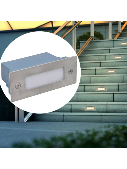 Led kāpņu gaismas, iebūvējamas, 12 gb., 44x111x56 mm