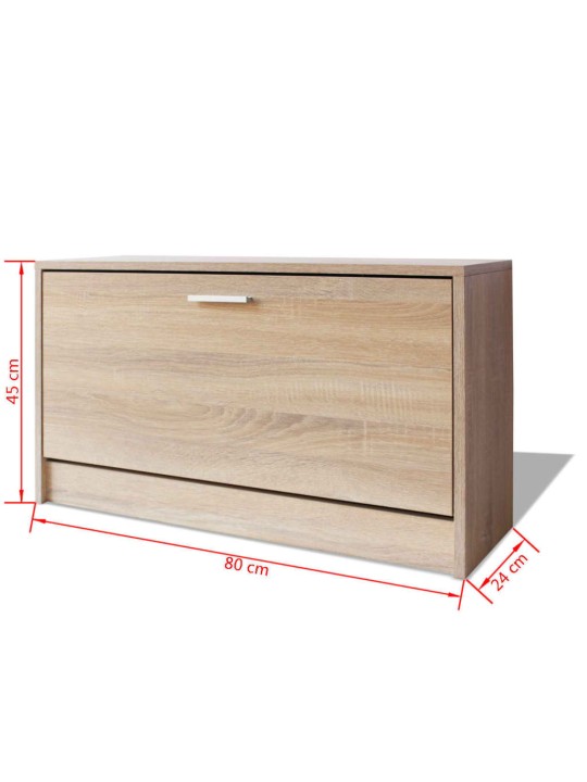 Apavu plaukts, sols, 80x24x45 cm, ozolkoka krāsa