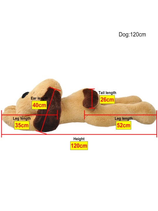 Mīksts rotaļu sunīts no plīša, 120 cm