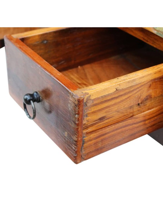 Kafijas galdiņš ar atvilktnēm, pārstrādāts koks, 90x45x35 cm