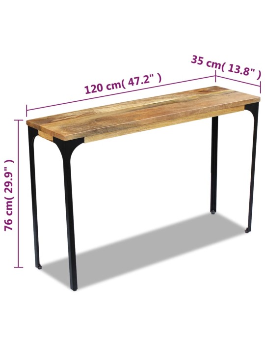 Konsoles galdiņš, 120x35x76 cm, mango koks