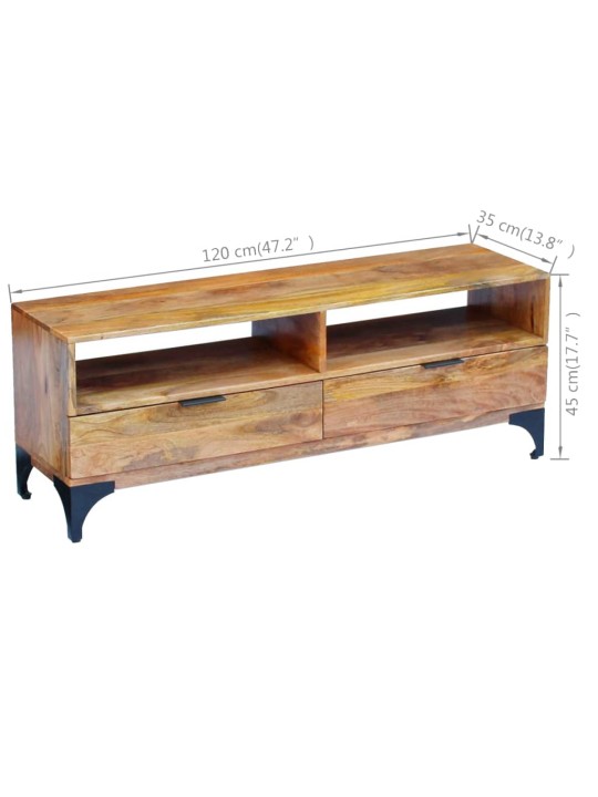 Tv statīvs, 120x35x45 cm, mango koks