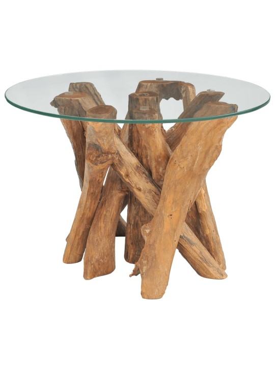 Kafijas galdiņš, masīva tīkkoka stumbrs, 60 cm
