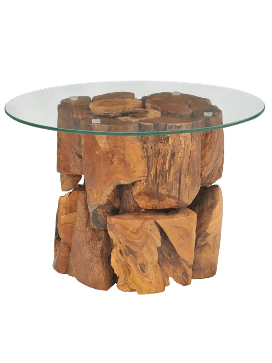 Kafijas galdiņš, masīva tīkkoka stumbrs, 60 cm