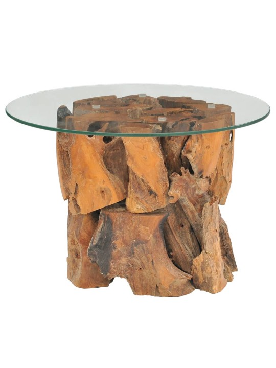 Kafijas galdiņš, masīva tīkkoka stumbrs, 60 cm